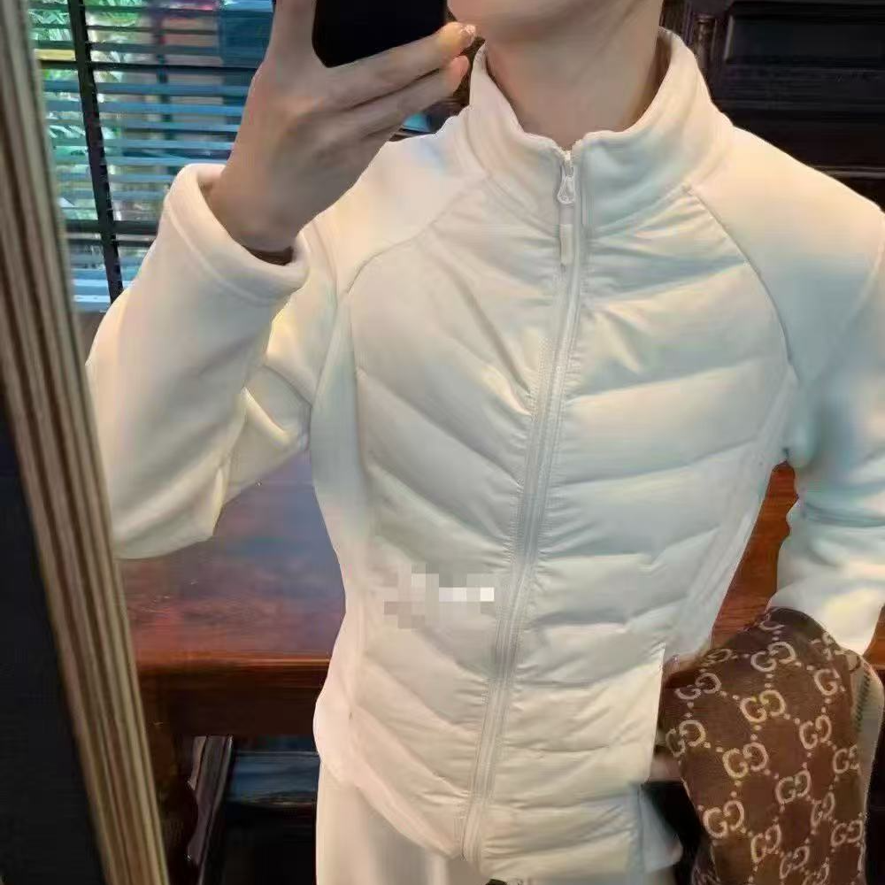 婷婷家外套女拼接轻薄保暖修身外套秋冬新款立领上衣棉服