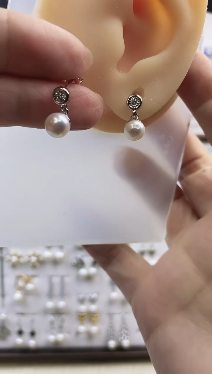合金耳饰淡水珍珠53