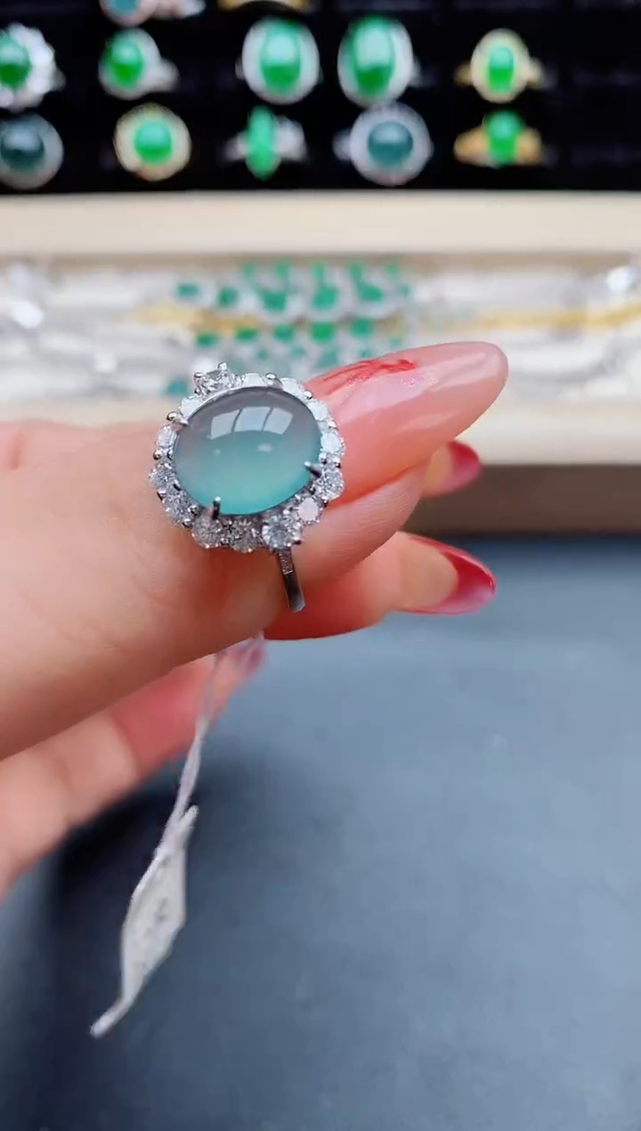 【闪购商品】翡翠戒指银S925镶嵌321321