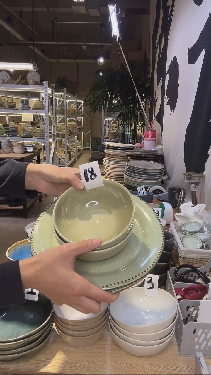 瓷13高温釉下彩陶瓷餐具默认微瑕