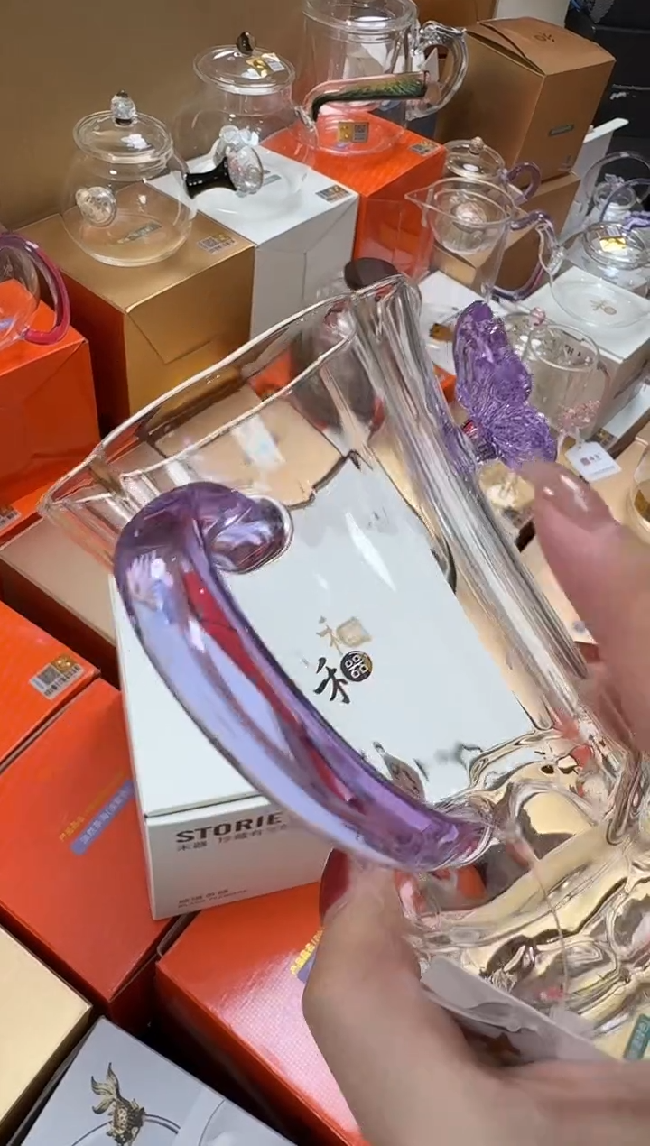@@禾器晶彩幻蝶杯浅紫色
