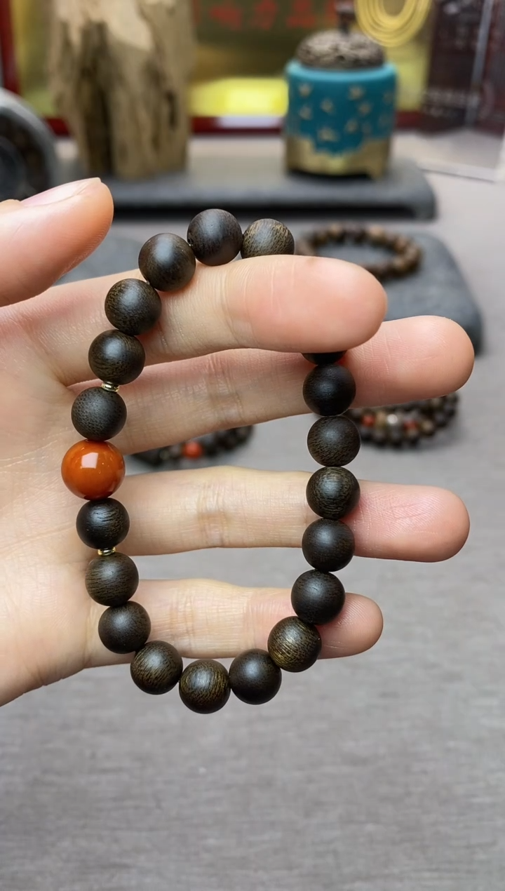 【闪购商品】沉香手串单圈越南芽庄白棋楠0.8 沉水