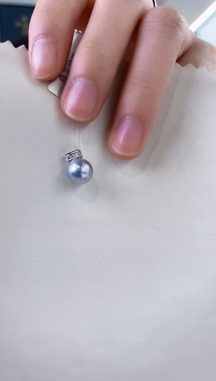【闪购商品】海水珍珠吊坠(不含链)18K金镶嵌8.5-9真多麻吊坠
