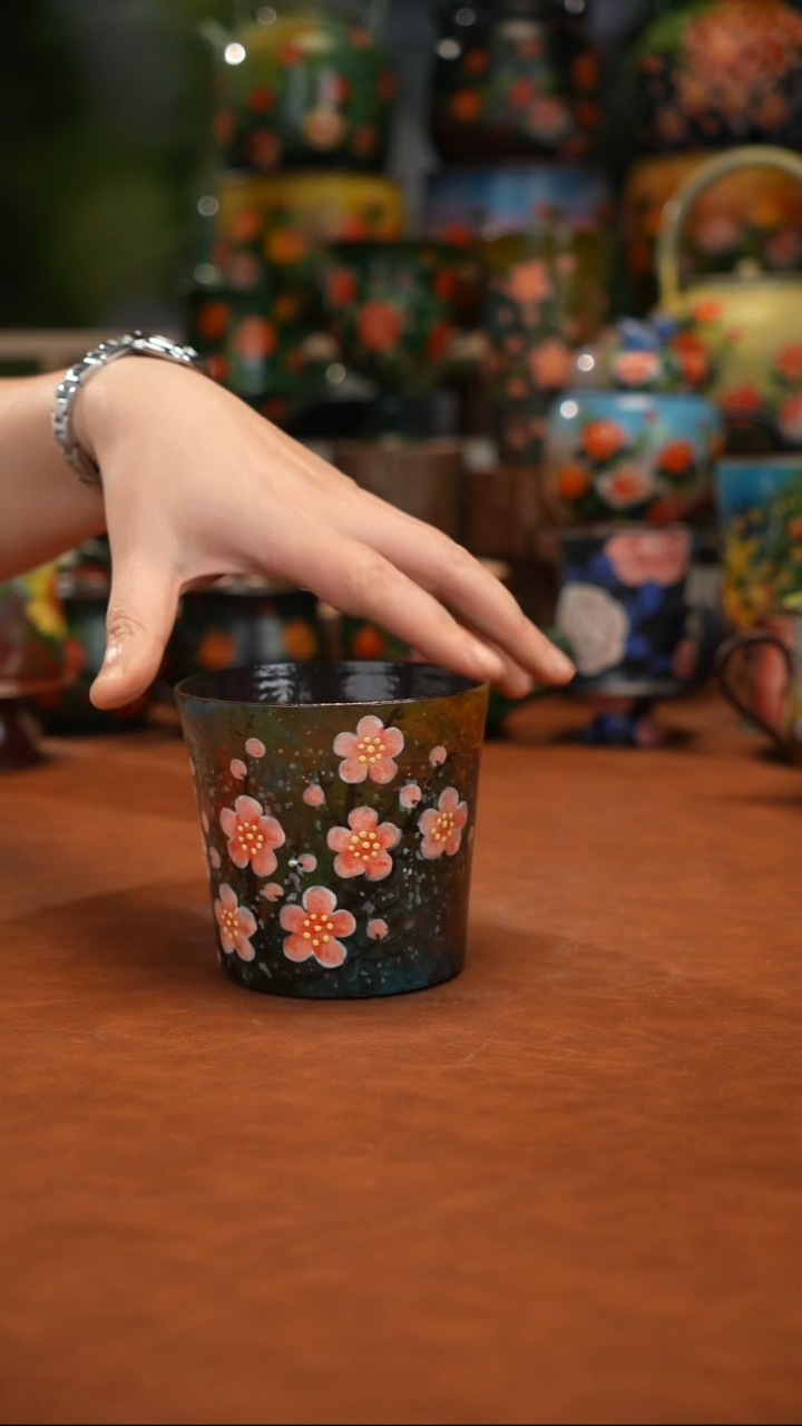 紫砂油画手绘釉下彩