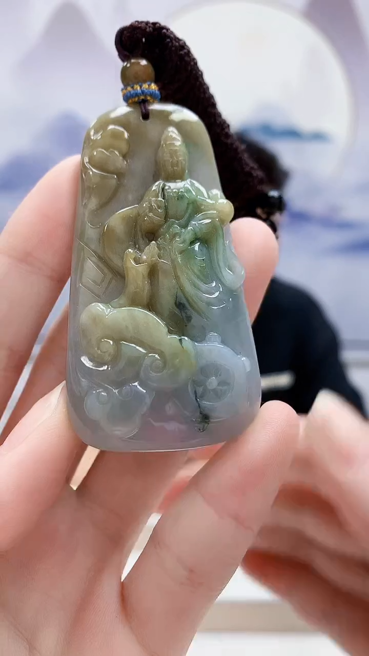 未镶嵌定制翡翠4917ry-毛货挂件27