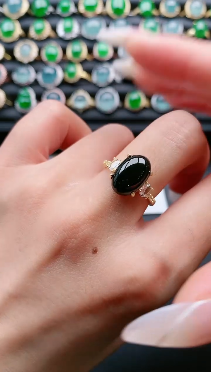 【闪购商品】翡翠戒指银S925镶嵌1111111