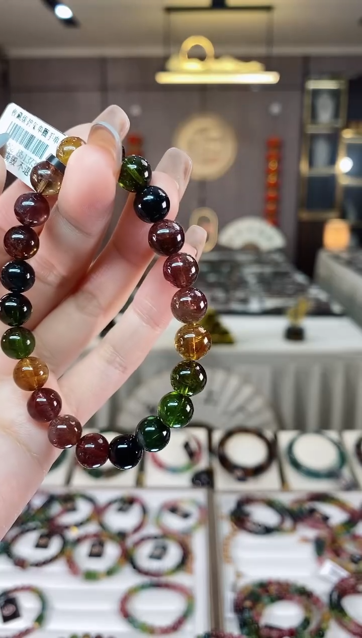 【闪购商品】碧玺收藏级单圈手串8mm+未镶嵌（多样性发一条）dan