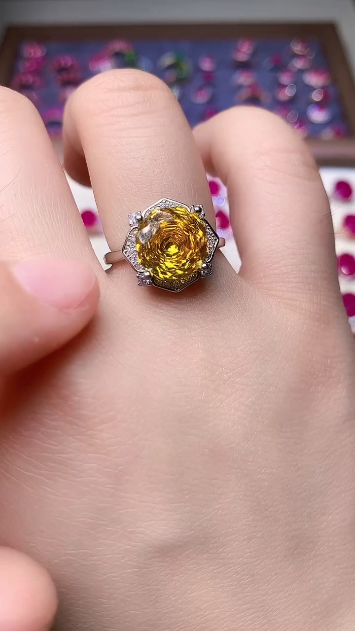 【闪购商品】彩色蓝宝石戒指银S925镶嵌000