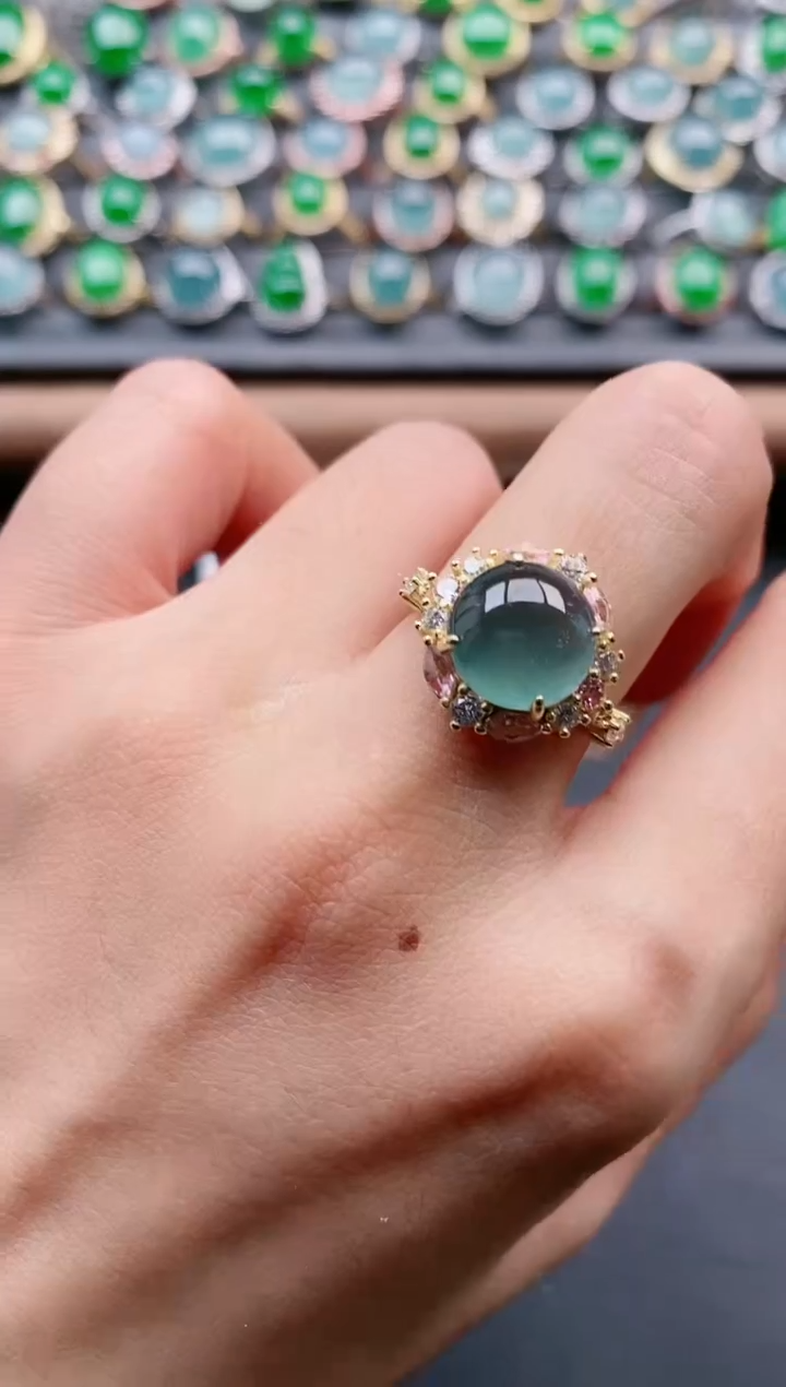 【闪购商品】翡翠戒指银S925镶嵌11111111