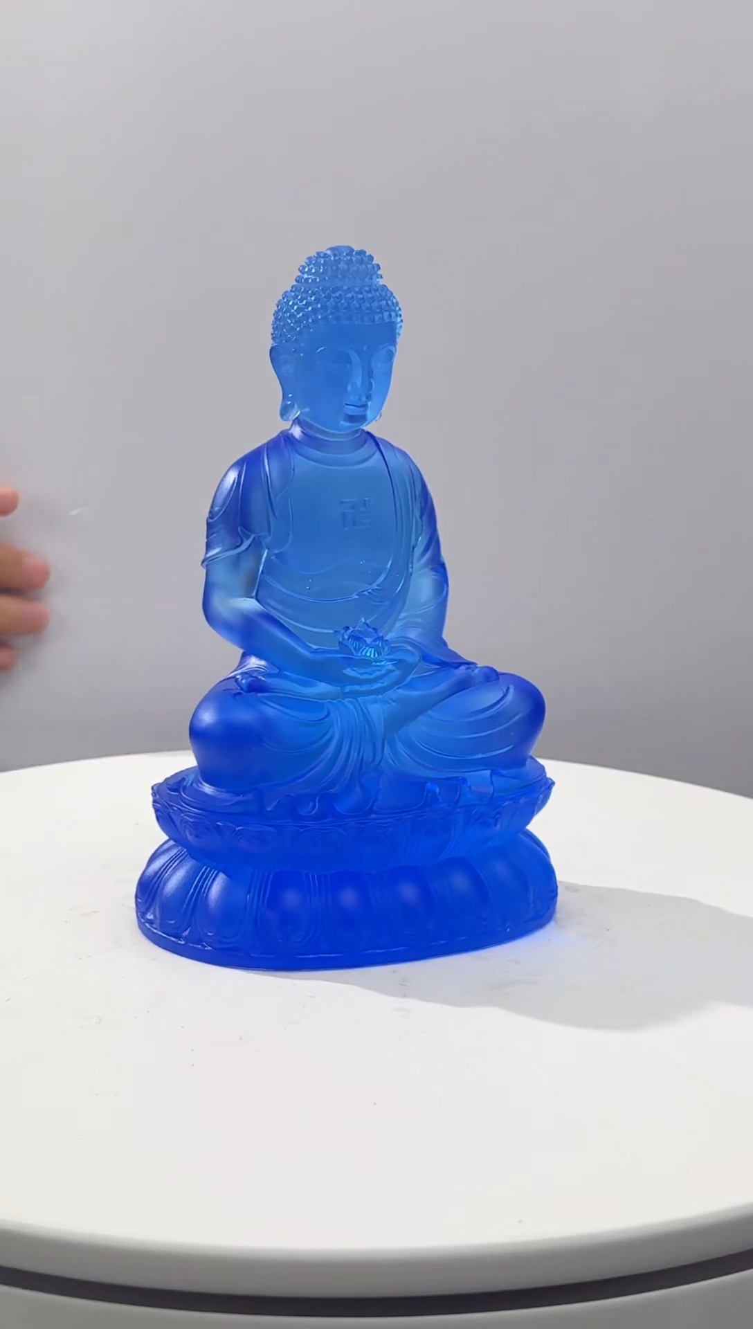 摆件群青色阿弥陀佛摆件