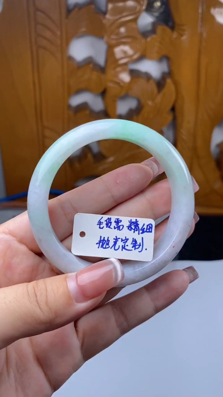 未镶嵌定制翡翠4全 手镯380元 毛货需抛光