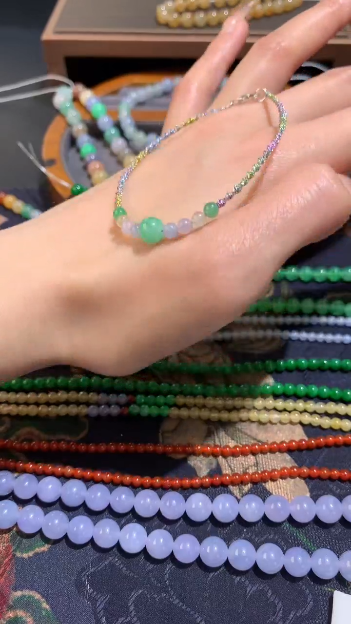 【闪购商品】翡翠散珠马卡龙手链