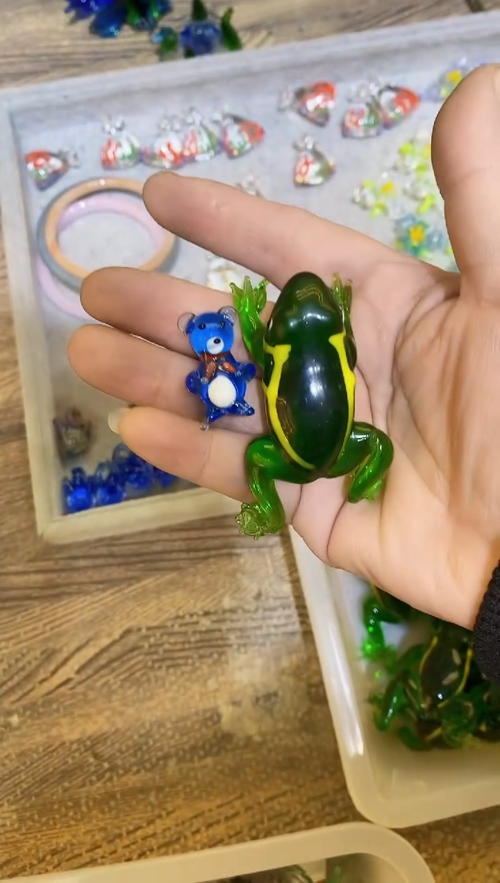 【闪购商品】琉璃手工艺品青蛙+小熊