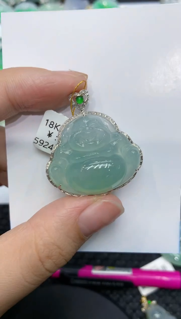 【闪购商品】翡翠颈饰18K金镶嵌111111111