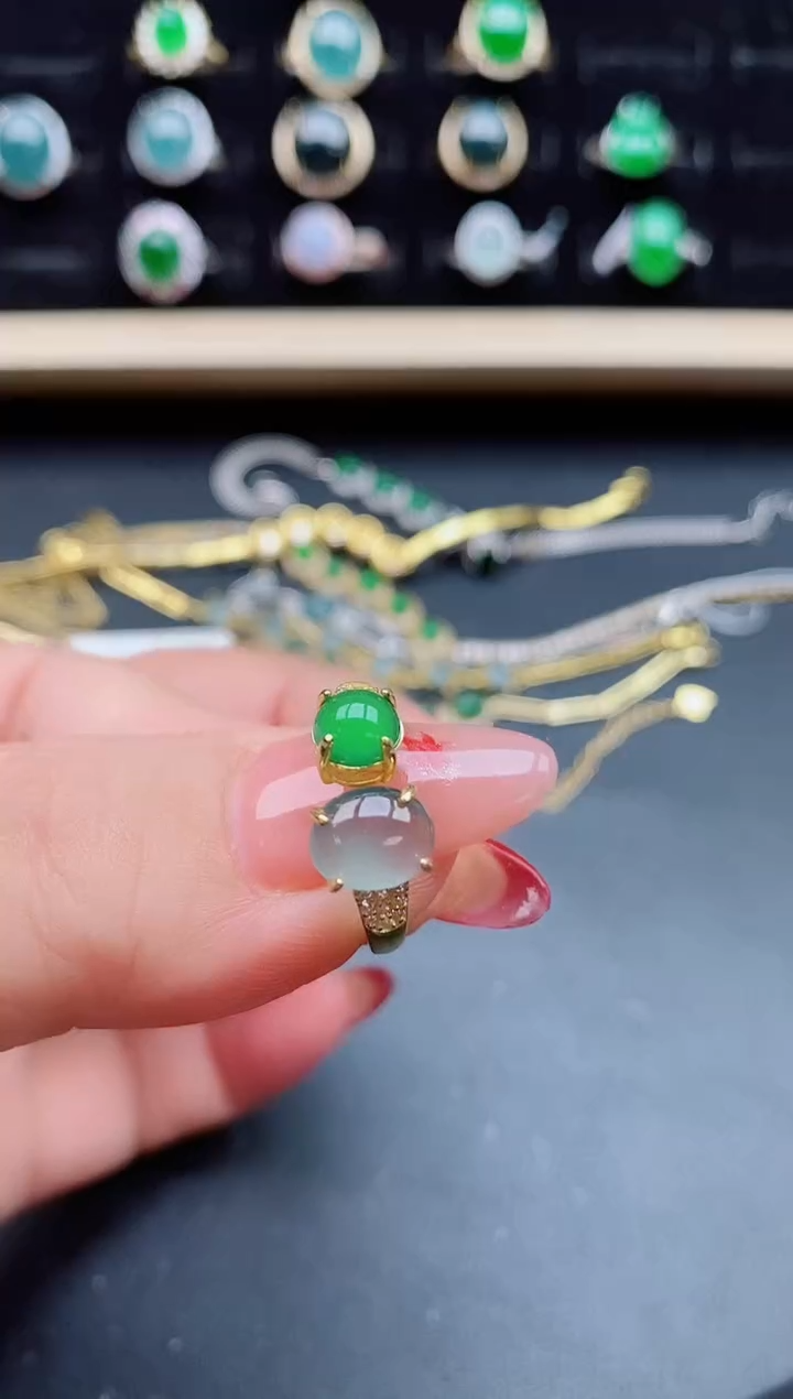 【闪购商品】翡翠戒指银S925镶嵌0580550