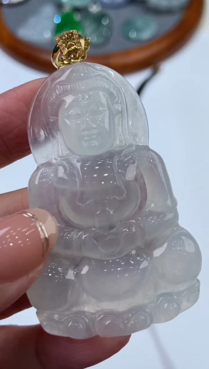 【闪购商品】翡翠18K金镶嵌挂件2202506  