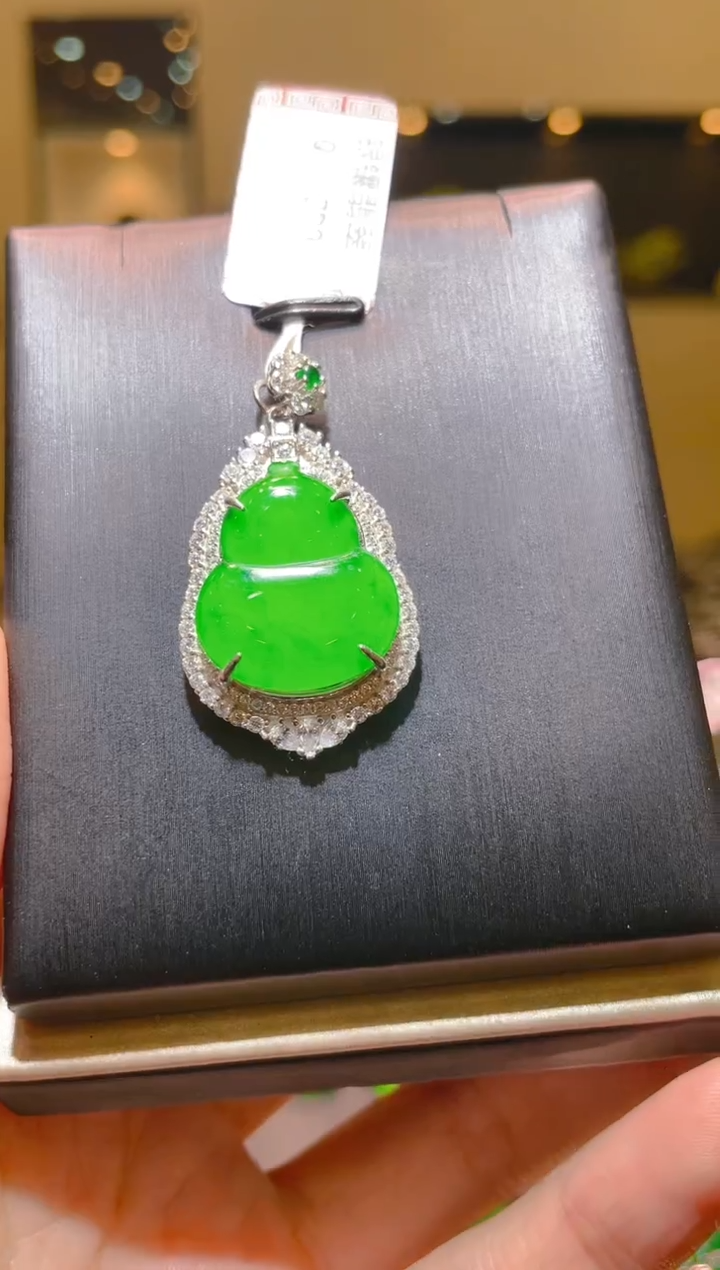 【闪购商品】翡翠银S925镶嵌吊坠(不含链)A100