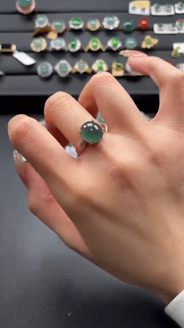 【闪购商品】翡翠戒指银S925镶嵌4564654