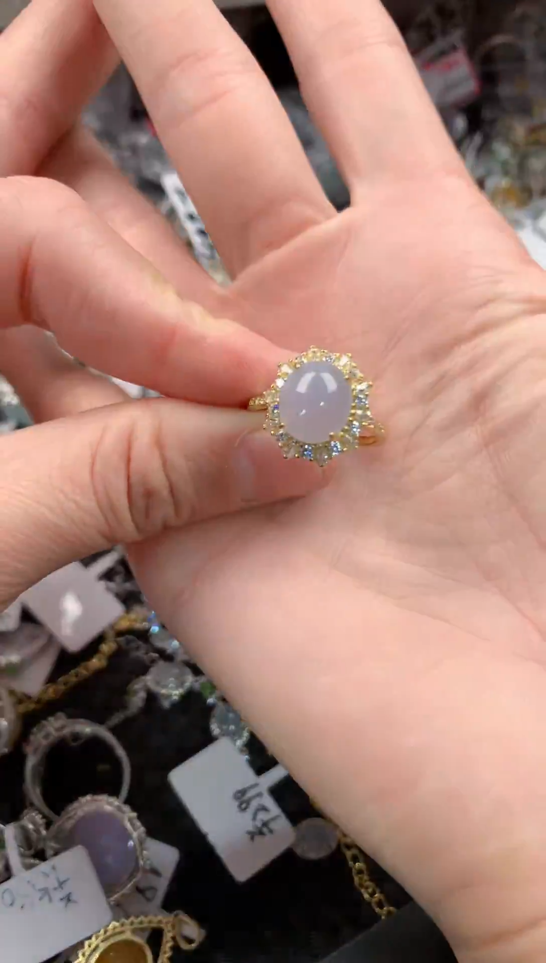 银S925镶嵌戒指翡翠666----5