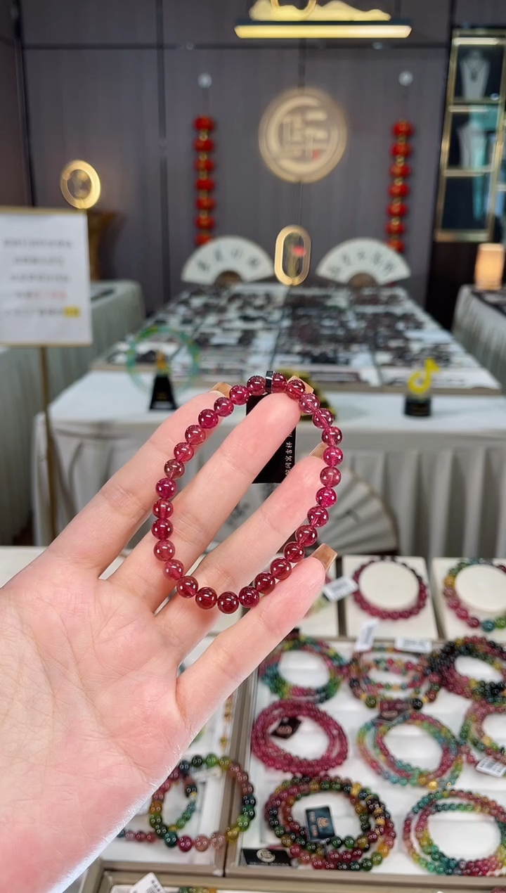 未镶嵌老矿碧玺单圈手串6mm+碧玺dan多样性发货一条