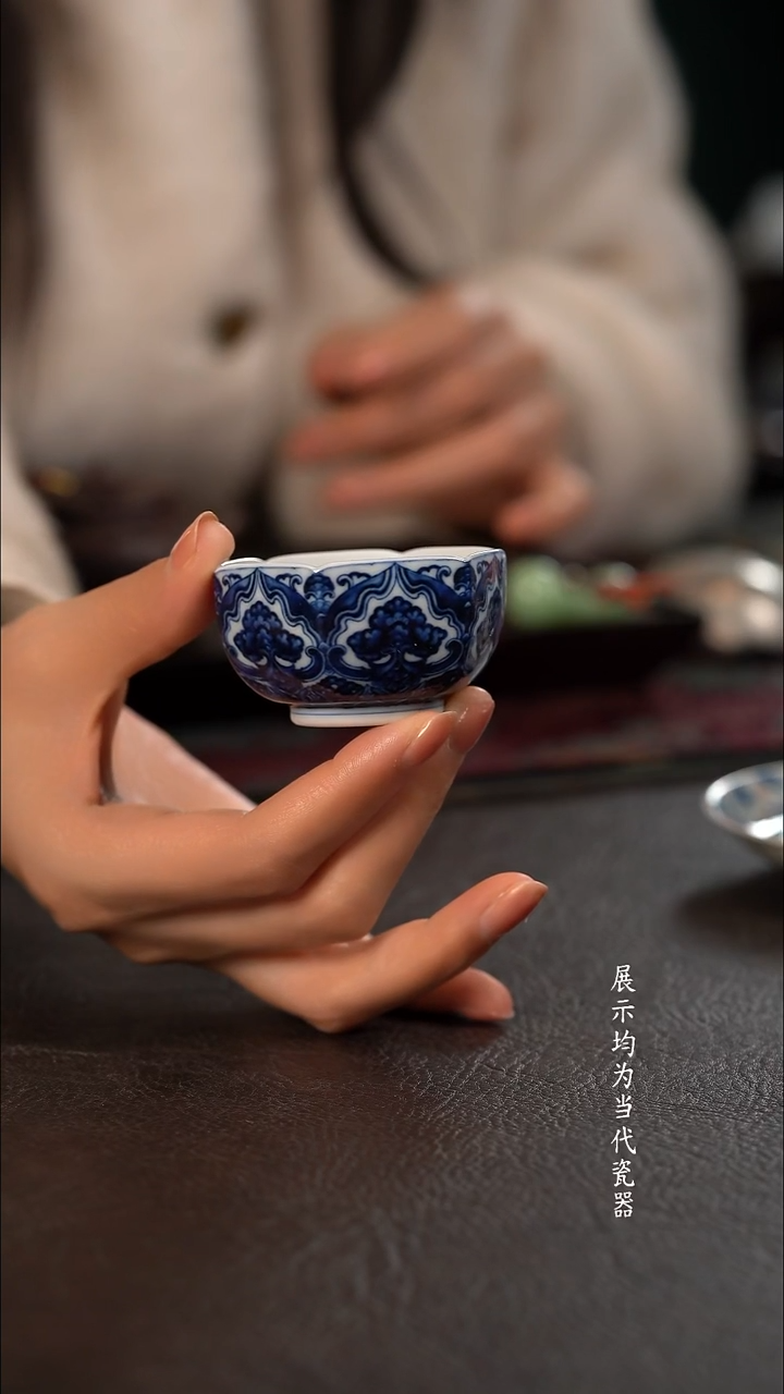 洪印慕明宝相一鹿有你小六方直口杯