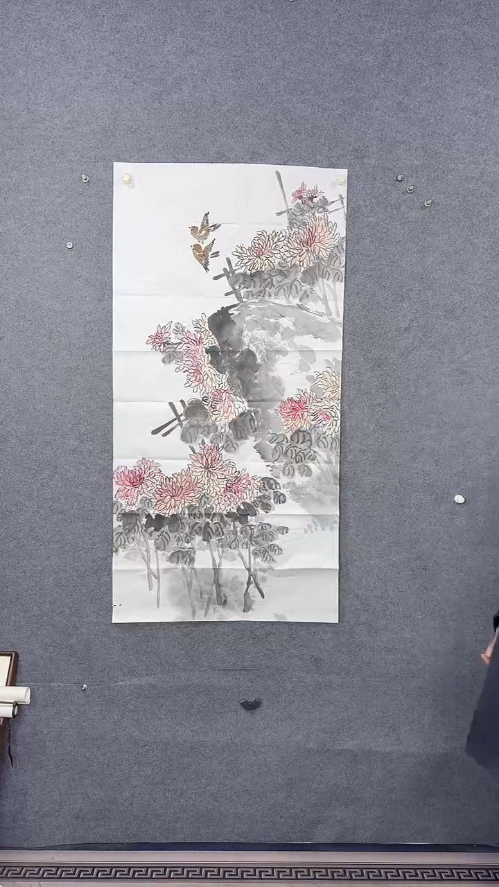 国画秋*136*68吴铁成作品