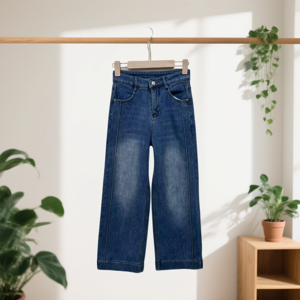 9228-1加绒加厚牛仔裤女款时尚百搭简约显瘦牛仔裤