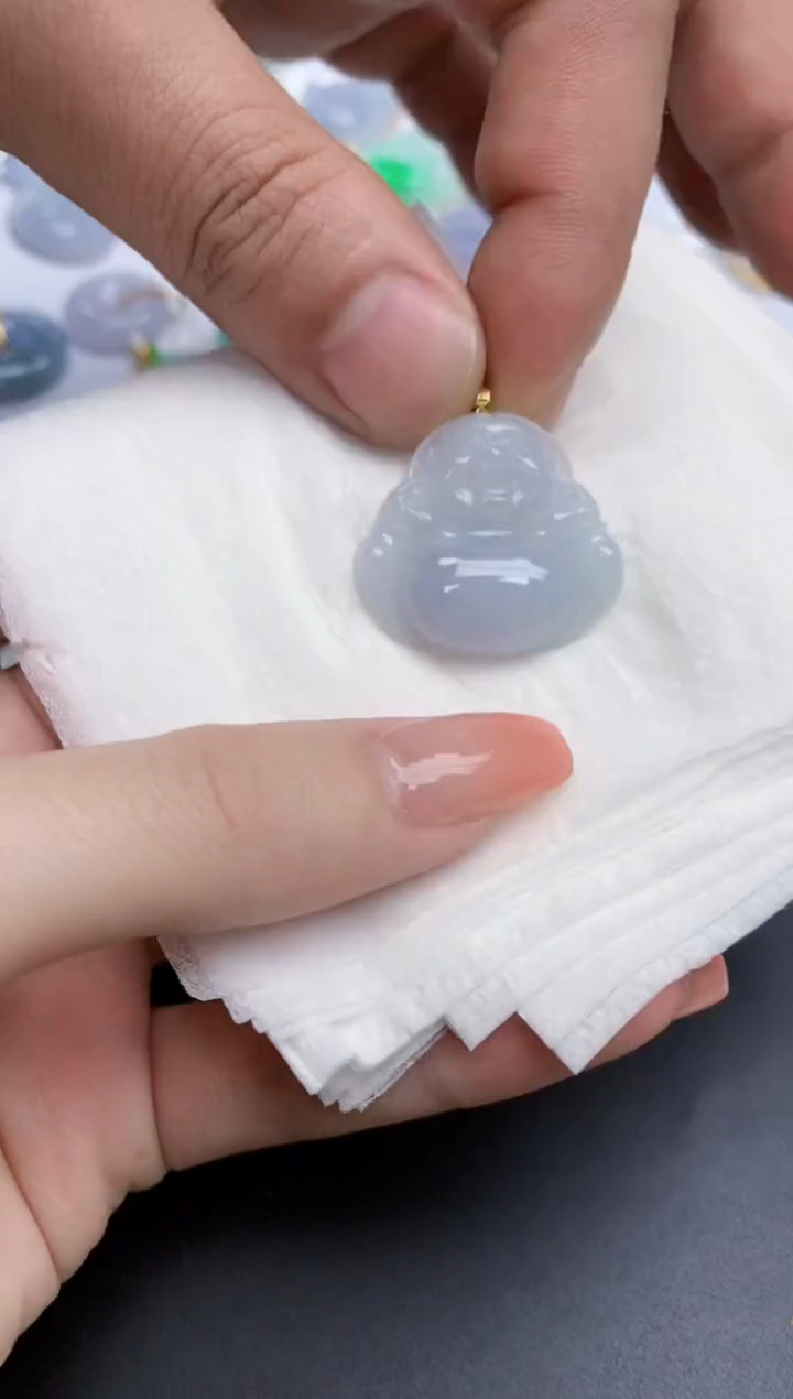 【闪购商品】翡翠颈饰18K金镶嵌天然缅甸翡翠A货