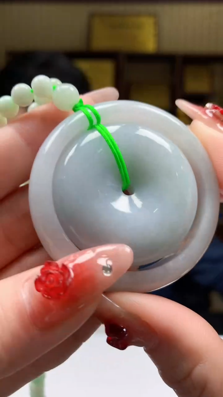 【闪购商品】定制翡翠未镶嵌1071ry-毛货挂件赠珠链32