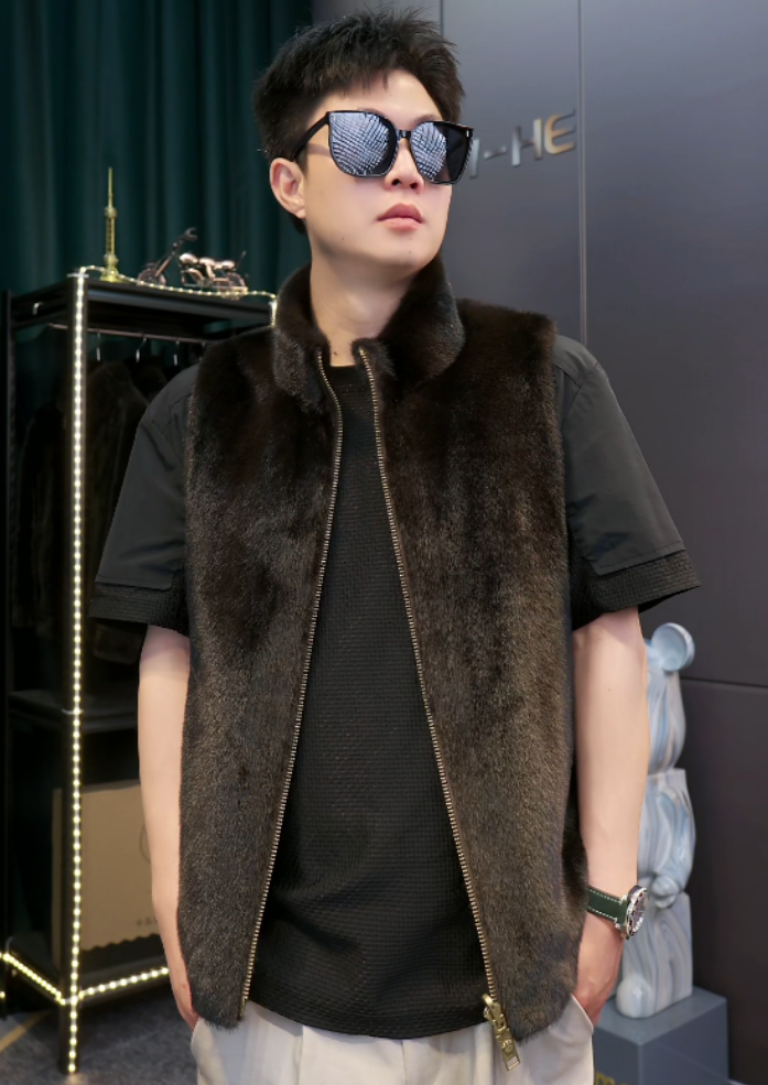 【官方严选】海宁双面穿时尚休闲立领马甲保暖男款马甲外套YH2409