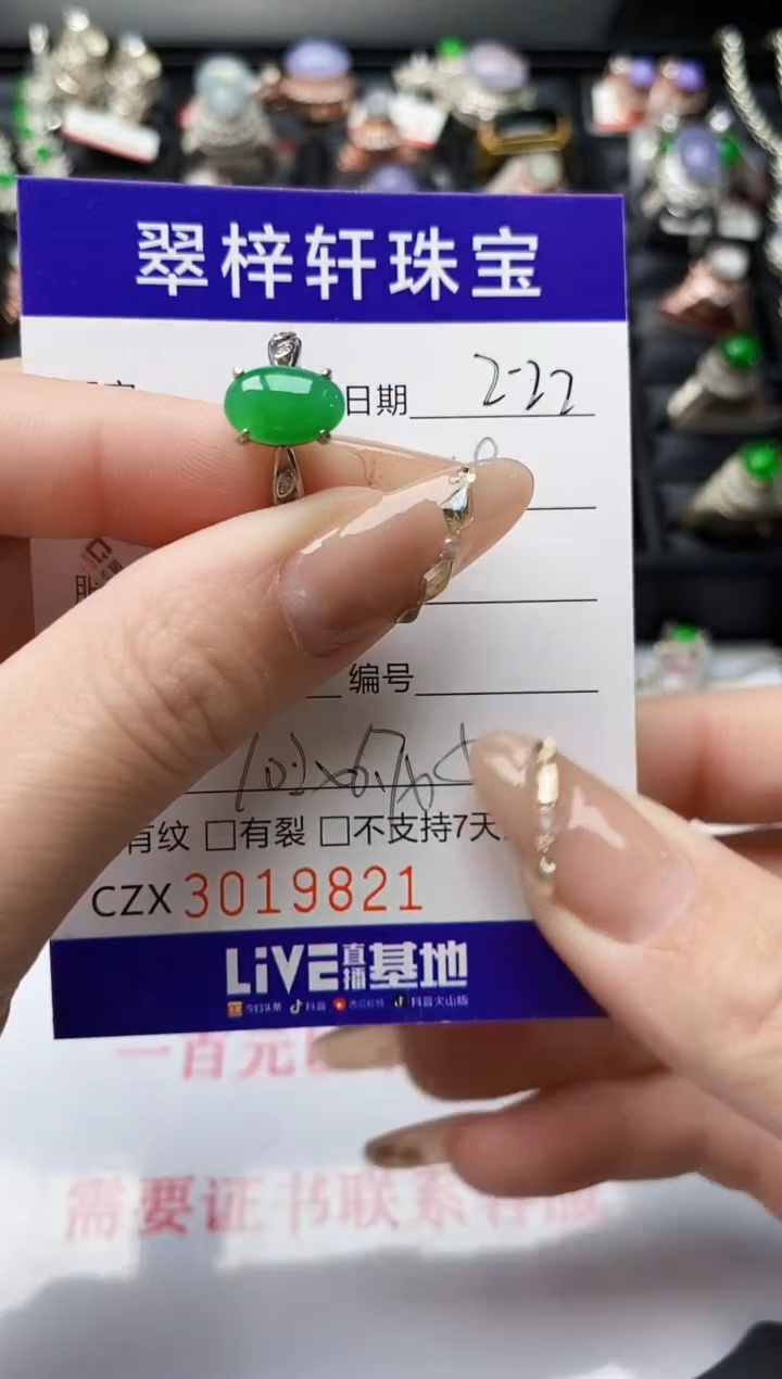 【闪购商品】翡翠戒指银S925镶嵌/9821