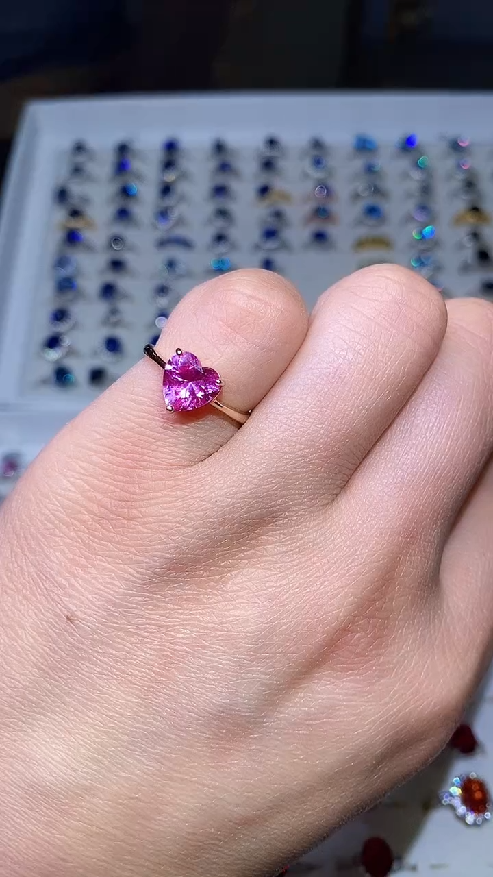 【闪购商品】彩色蓝宝石戒指银S925镶嵌........