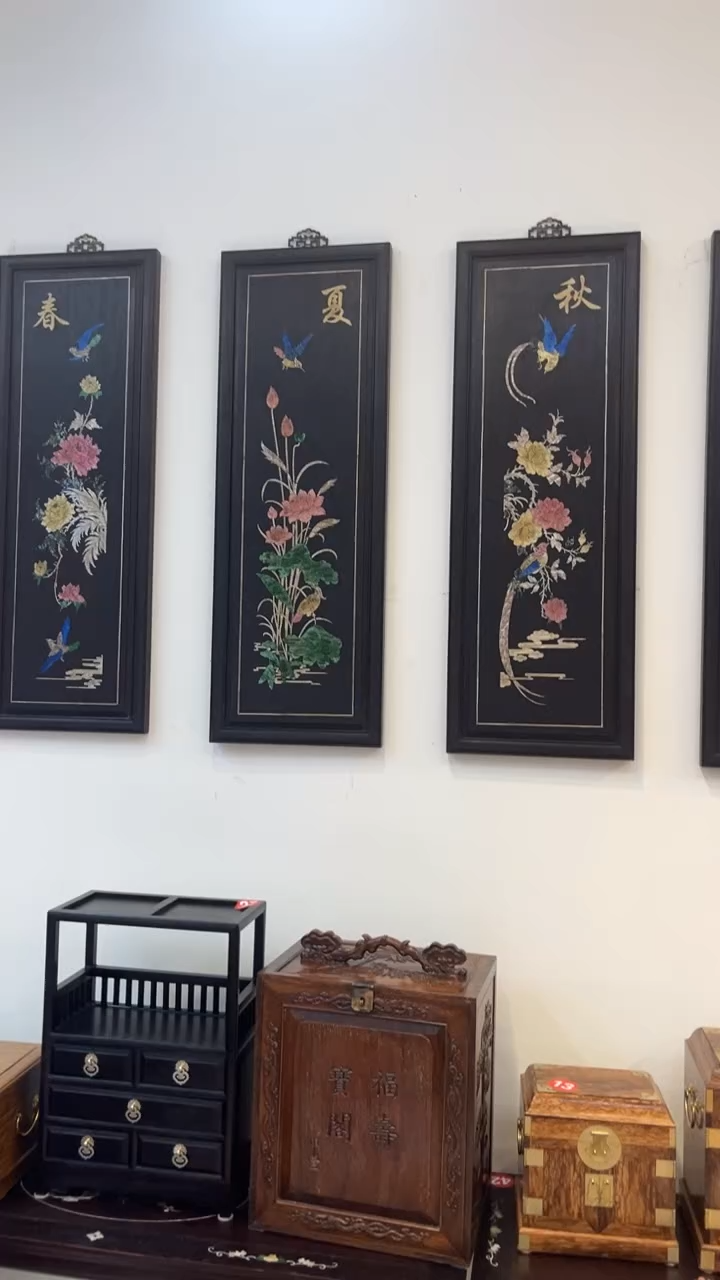 【闪购商品】木春夏秋冬 四连屏