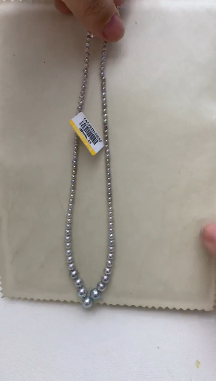 项链18K金镶嵌海水珍珠e68 