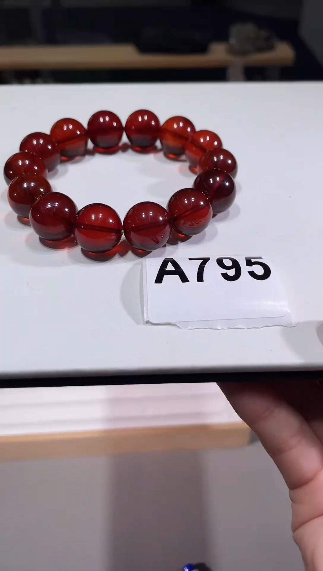 手链血珀未镶嵌A795血珀手链16mm