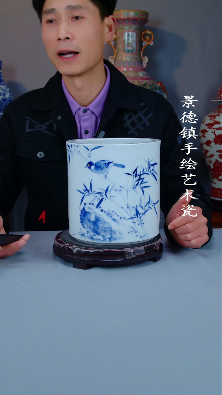 摆件陶瓷景德镇手工手绘陶瓷摆件13