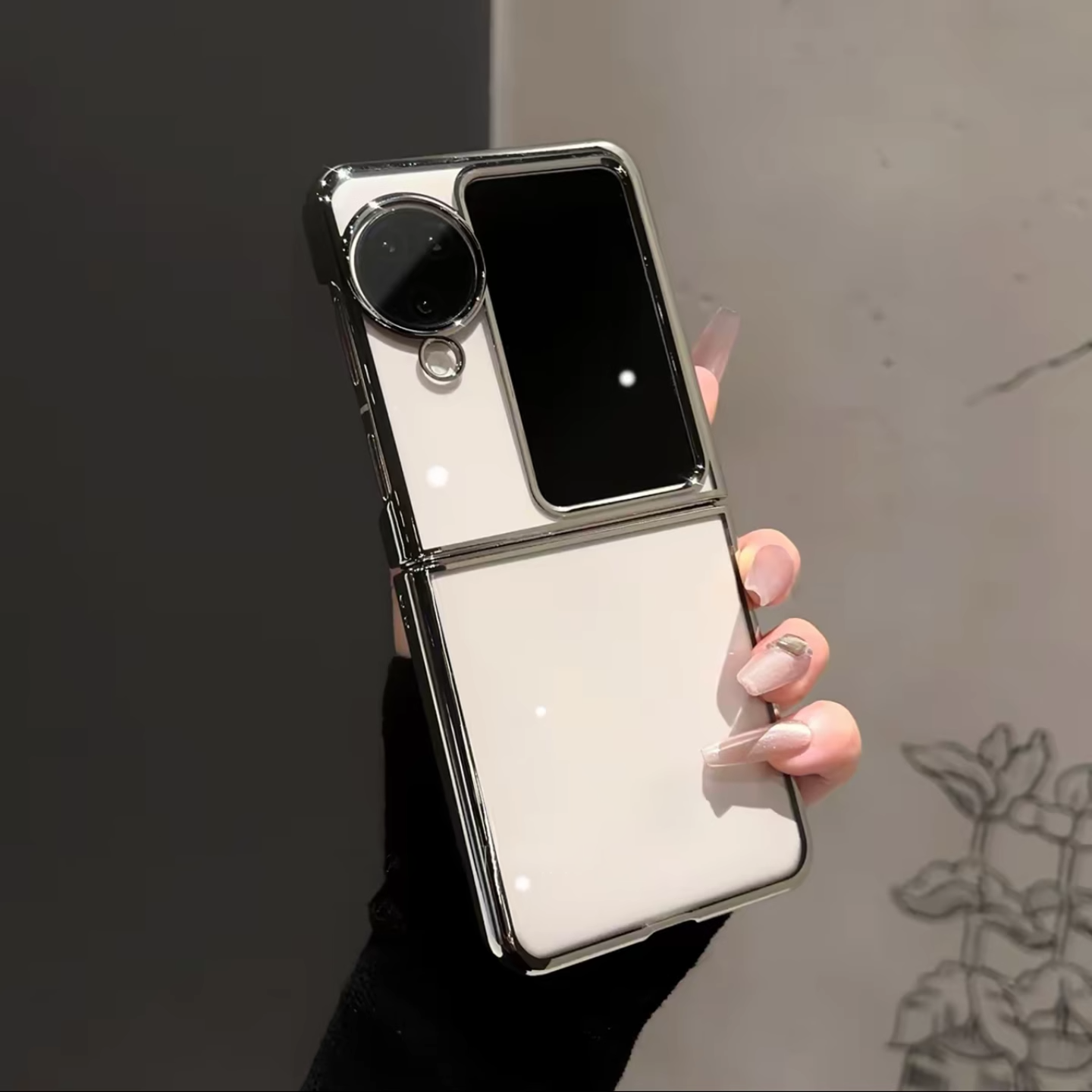 透明电镀折叠壳适用oppofindn3flip手机壳findn2flip新款高级感20