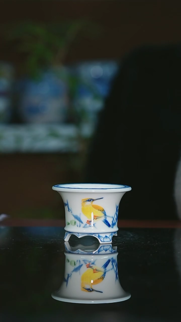 【闪购商品】手绘陶瓷内口5.3高4.5深