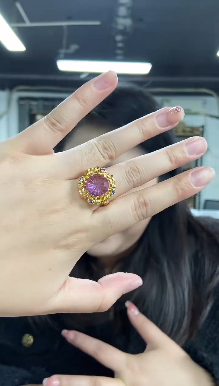 【闪购商品】水晶戒指未镶嵌多样性发其一颜色微差