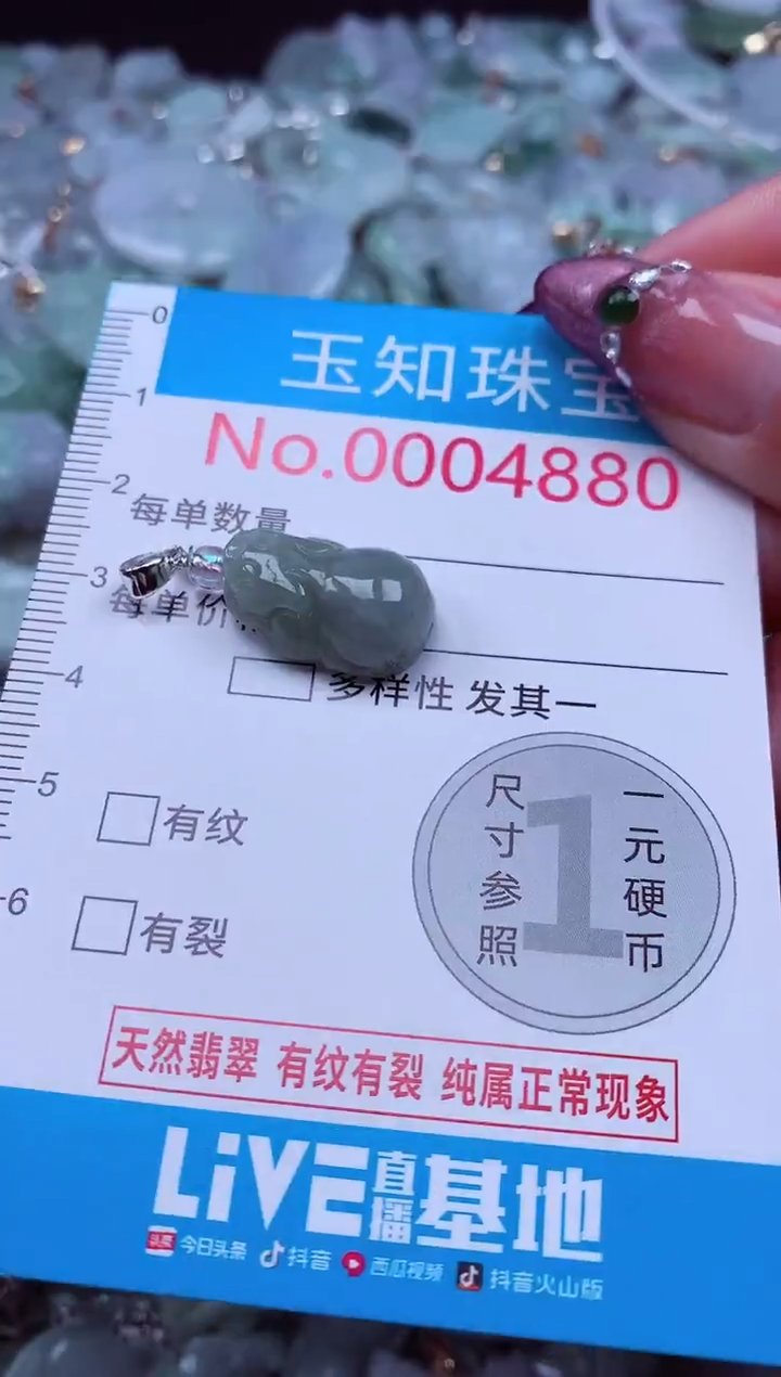 吊坠(不含链)未镶嵌翡翠4880