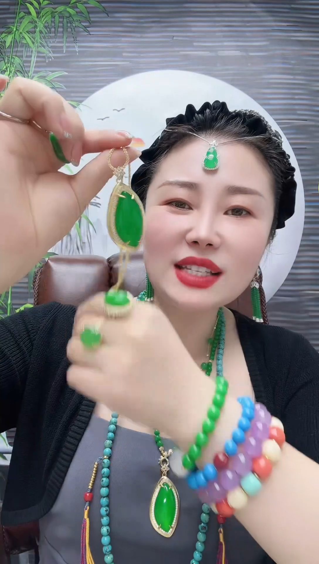 高货豪镶马眼吊坠
