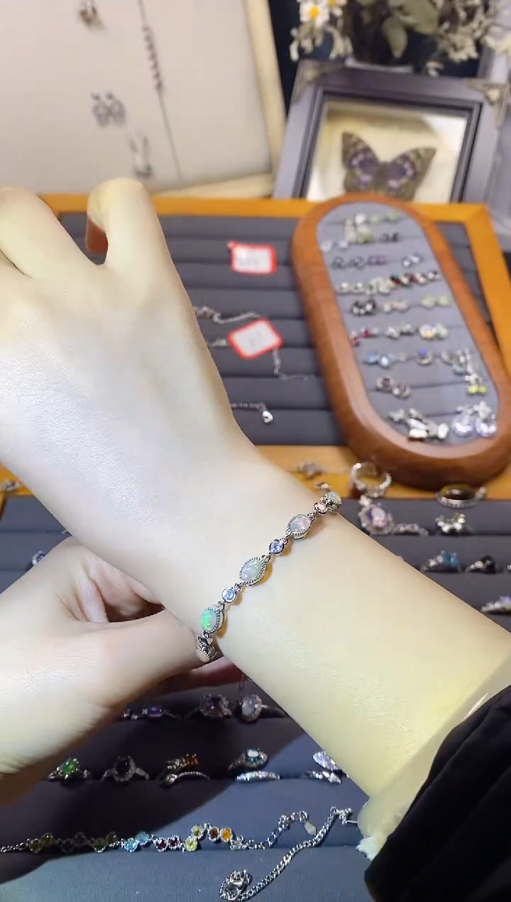 【闪购商品】烟晶手链银S925镶嵌A104