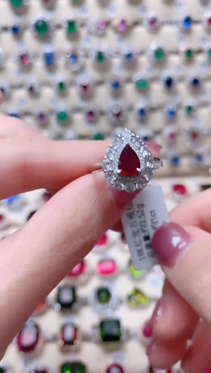 【闪购商品】红宝石18K金戒指18K金镶嵌1