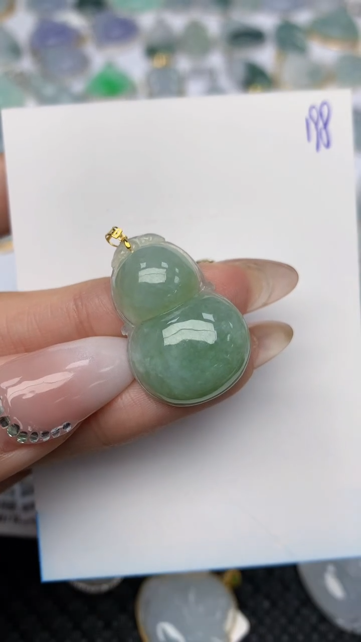 【闪购商品】翡翠颈饰18K金镶嵌 天然翡翠A货，