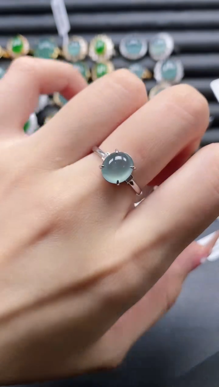 【闪购商品】翡翠戒指银S925镶嵌51151