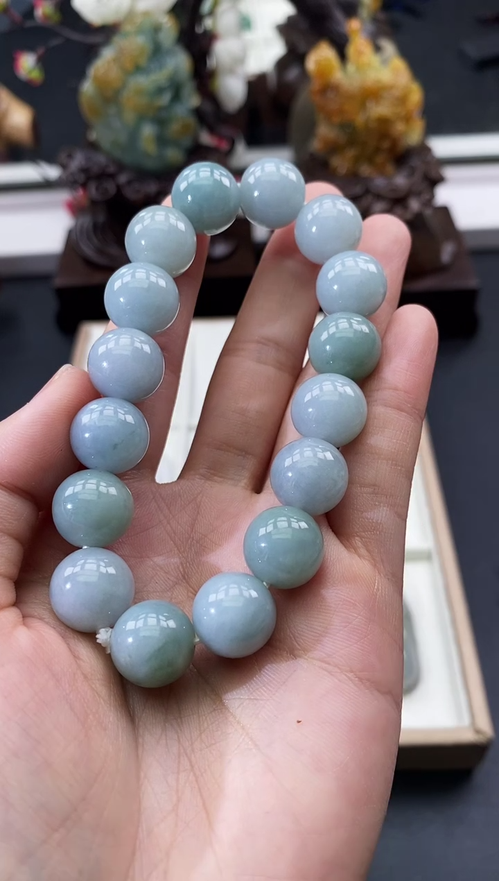 颈饰未镶嵌翡翠天然缅甸A货翡翠13mm+