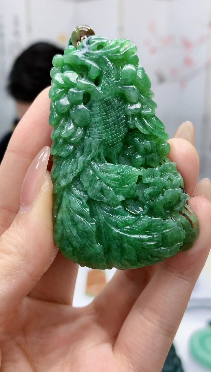 【闪购商品】定制翡翠未镶嵌5152jw-毛货挂件64