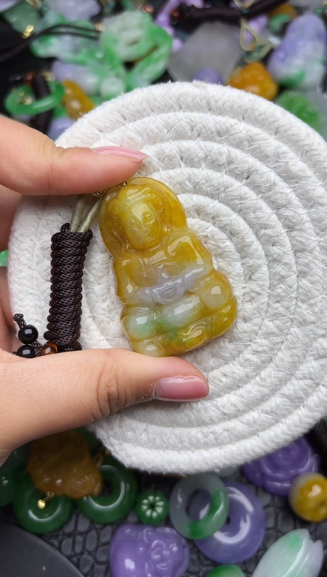 颈饰未镶嵌翡翠缅甸翡翠吊坠