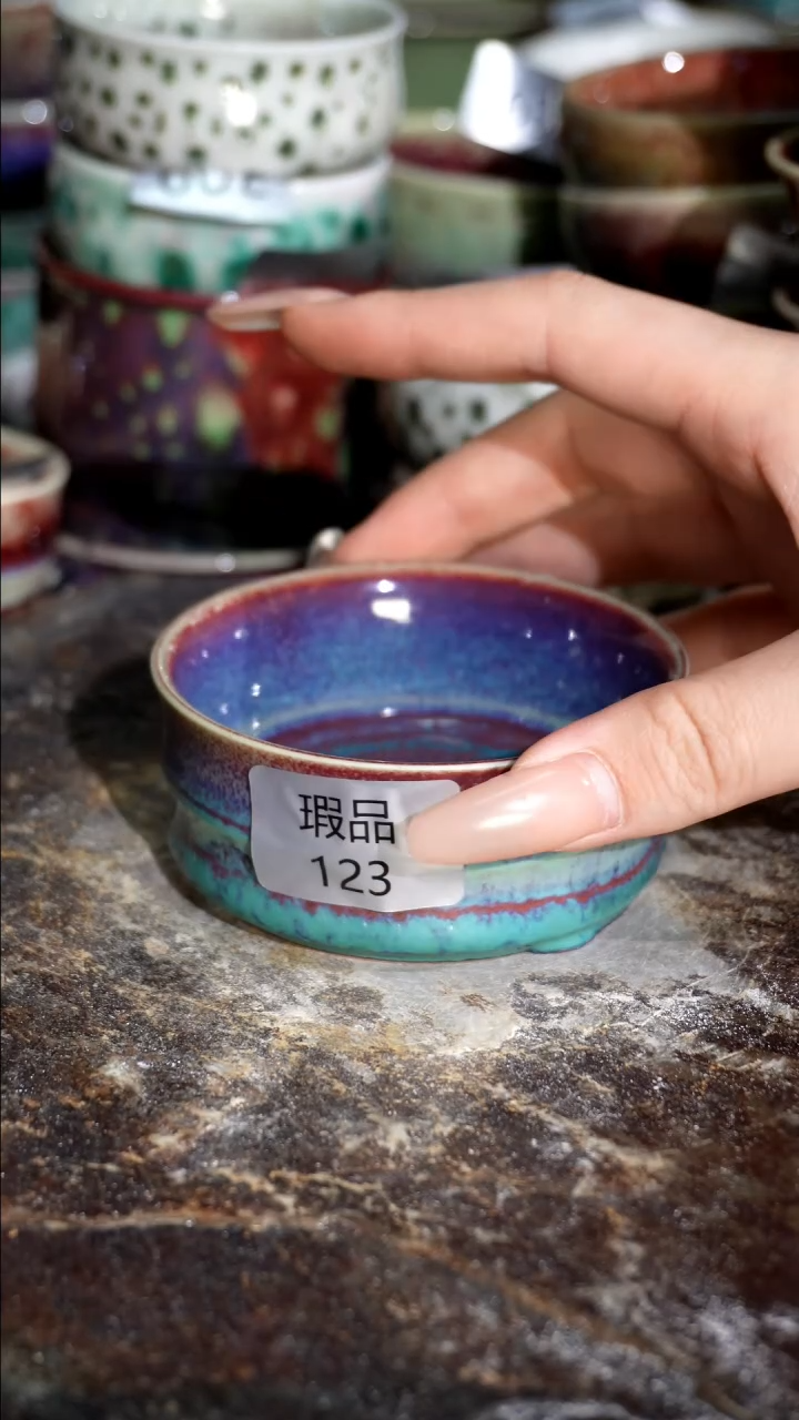 摆件精品窑变钧瓷茶器