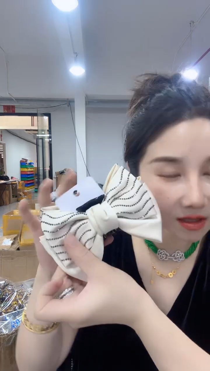 非金属布艺铜丝线边夹发箍集合 LG-649